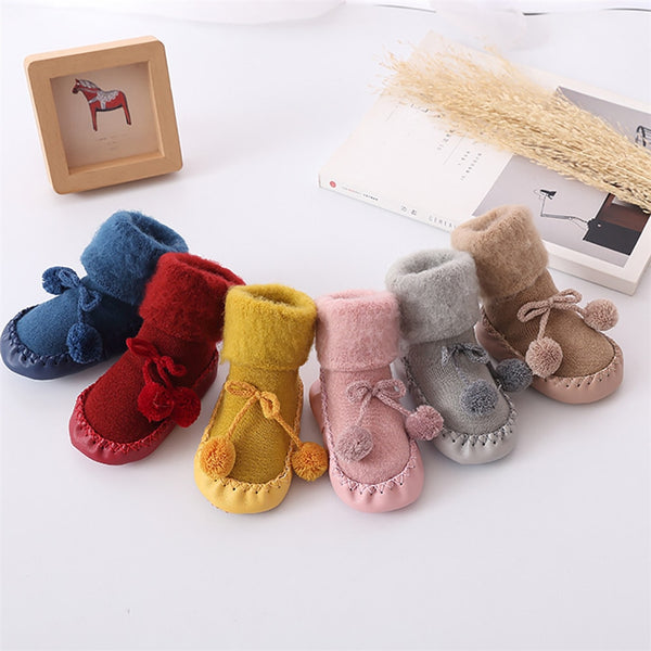 Winter Baby Socks Girl Boy Socks Chaussette Infant Cotton Baby Leg Warmers Children Floor Socks Anti-Slip Baby Step Socks