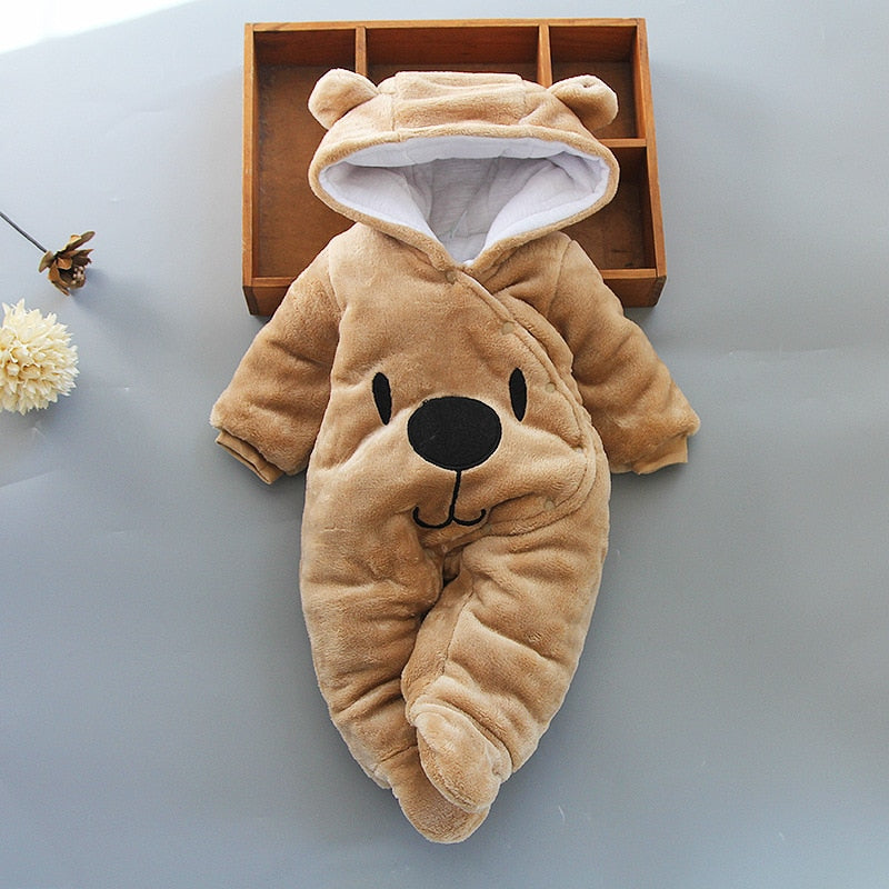 Winter Cotton baby Hooded Romper