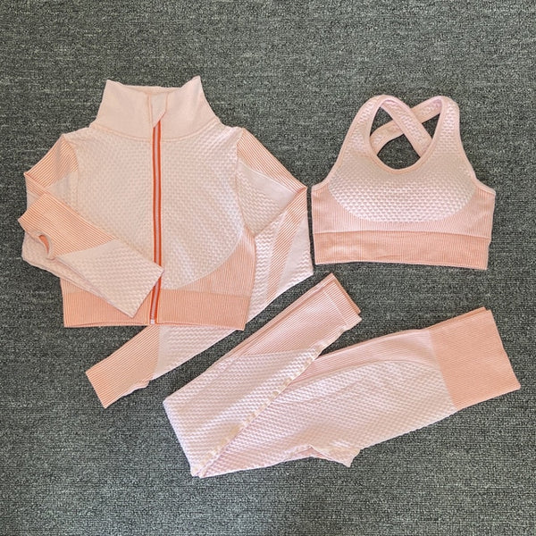 Women yoga set gym clothing Female Sport fitness suit Running Clothes yoga top
