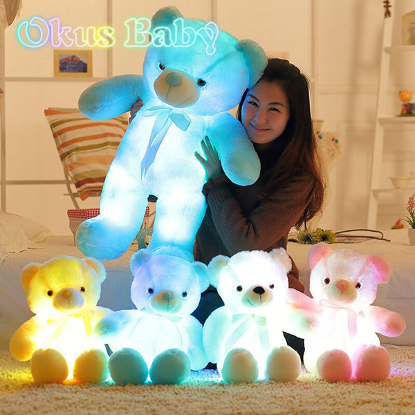 Luminous Creative Light Up LED Teddy Bear Colorful Glowing Teddy Bear Christmas Gift for Kid