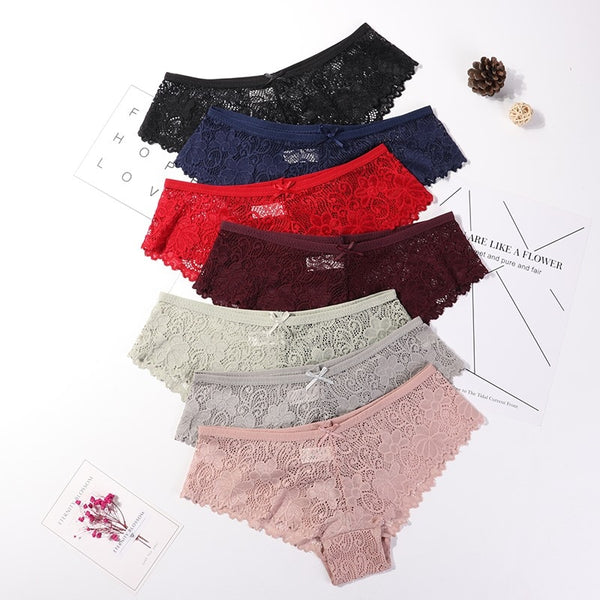 Woman Underwear Sexy Lace Breathable Soft Lingerie Female Briefs Panty Sexy Transparent Women's Underpants