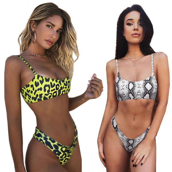 Snakeskin Bikini Women Swimwear Leopard Bikinis