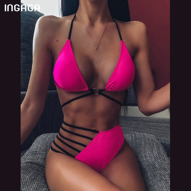 High Waist Bikinis Set 2020 Swimsuits Push Up Swimwear