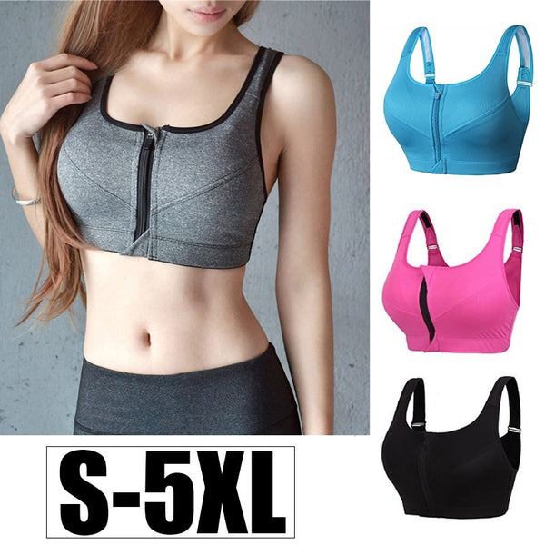 Sports Bra S-XXXXXL Women Yoga Crop Top Bra Athletic Vest Sportswear Plus Size