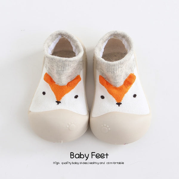 baby sock shoes cute fox and bear animal floor shoes 0-2 years spring autumn first walkers