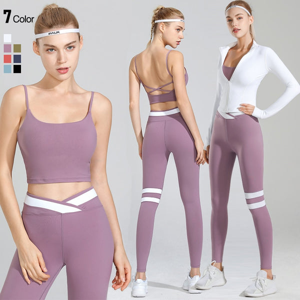 Women's Sportswear Yoga Set Workout Clothes Athletic Wear Sports Gym Legging Soft Seamless Fitness Bra