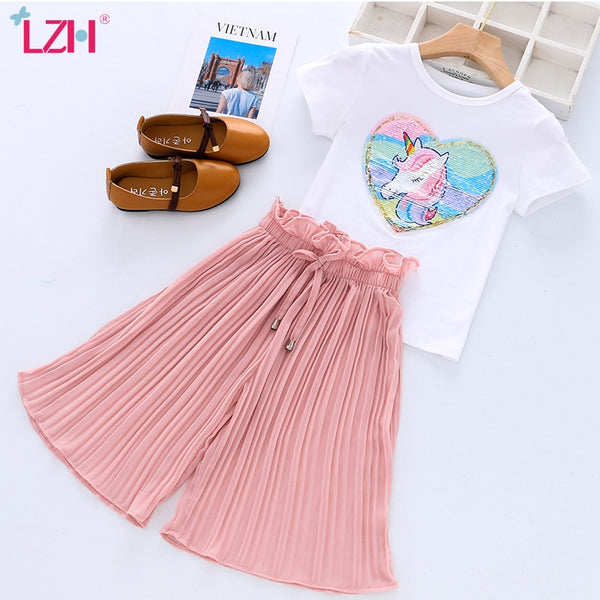 Toddler Girls Clothing Sets 2022 Summer Girls Clothes Unicorn